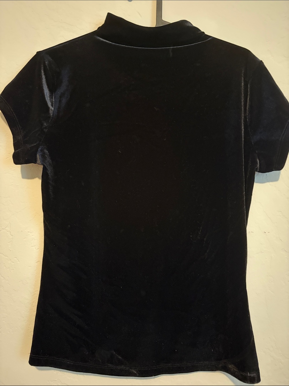 Banana Republic Black Velvet Mock Neck